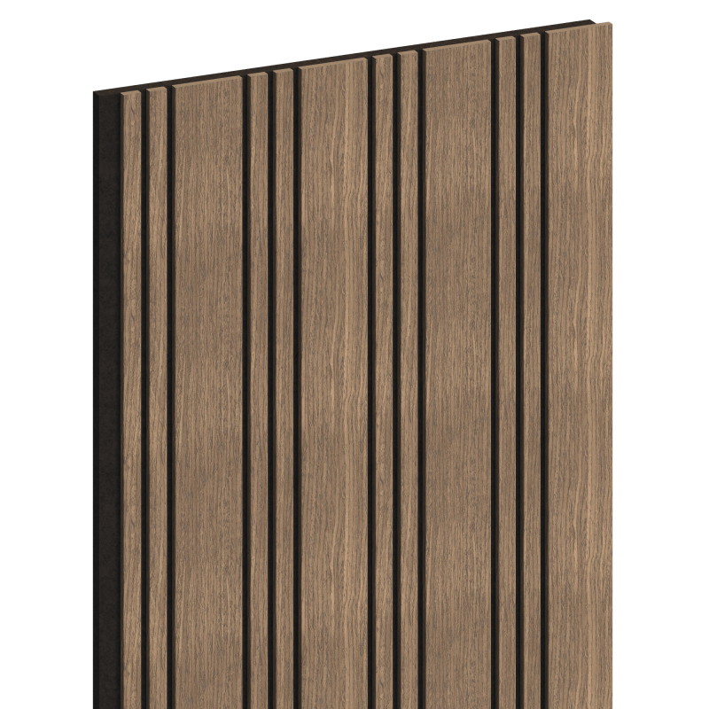 Mexen Lam-F Nano 01 lames murales acoustiques 280 x 32,4 cm, feutre 9 mm, placage technique, Noyer Foncé - S108-280-01-044