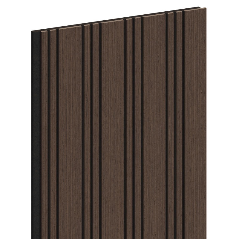 Mexen Lam-F Nano 01 lamelles murales acoustiques 280 x 32,4 cm, feutre 9 mm, placage technique, Chêne Mocca - S108-280-01-045