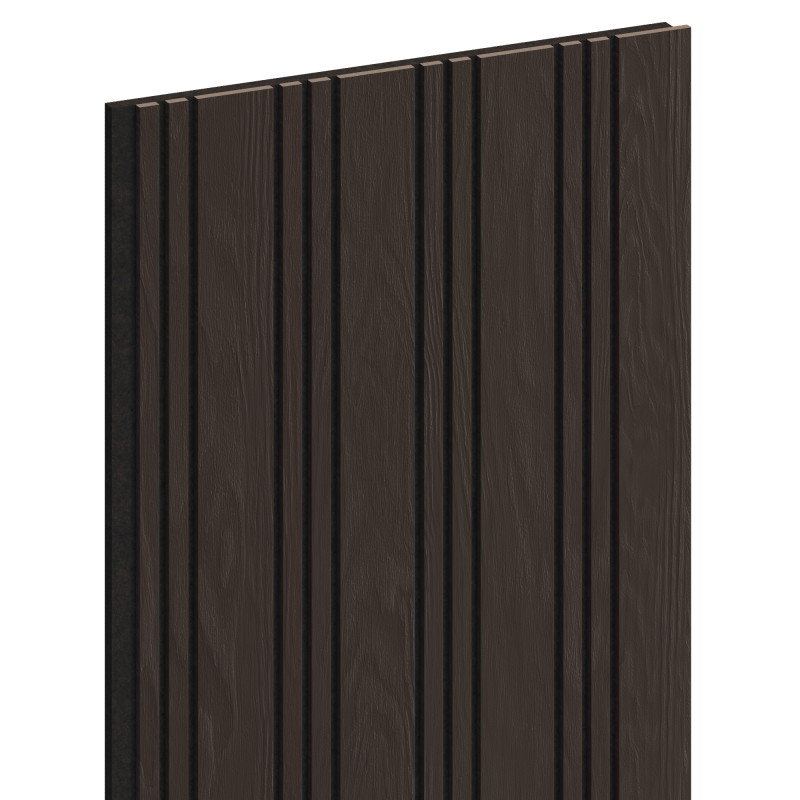 Mexen Lam-F Nano 01 lamelles murales acoustiques 280 x 32,4 cm, feutre 9 mm, placage technique, Chêne Noir - S108-280-01-046