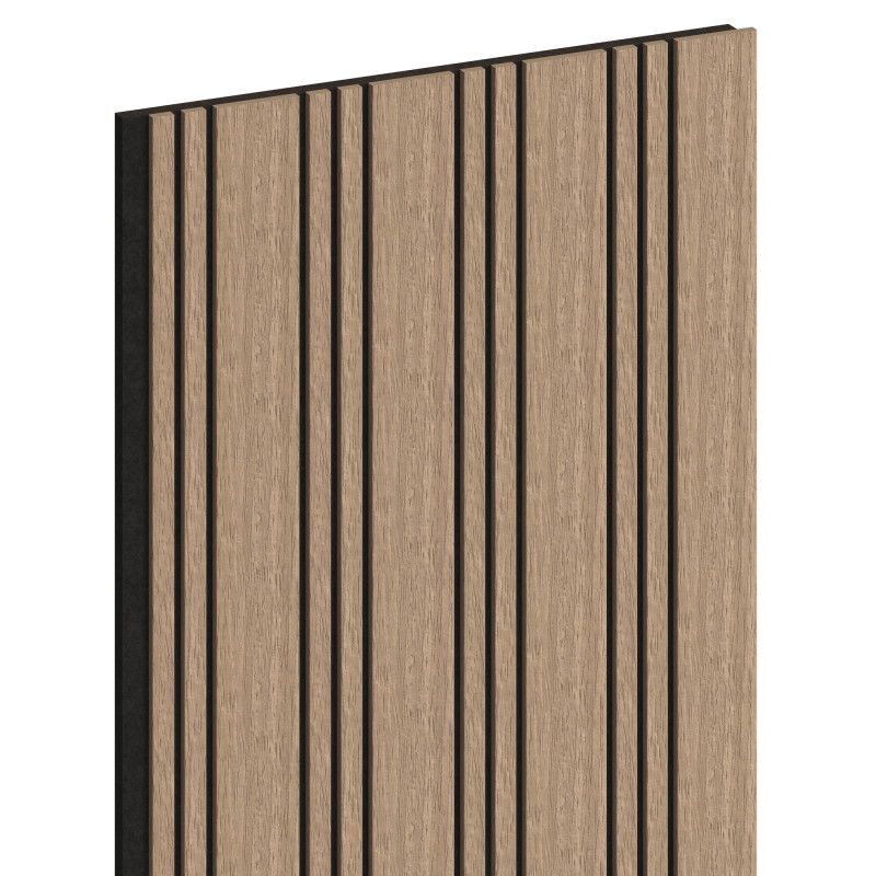 Mexen Lam-F Nano 01 lamelles murales acoustiques 280 x 32,4 cm, feutre 9 mm, placage technique, Noix Claire - S108-280-01-047