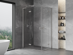 Mexen Mist-H L Duo cabine de douche pivotante gauche 120 x 115 cm, transparent, nickel brossé - 8A5L-120L-115P-97-00