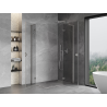 Mexen Mist-H L Duo cabine de douche pivotante droite 75 x 120 cm, transparent, nickel brossé - 8A5L-075L-120P-97-00