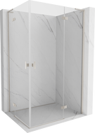 Mexen Mist-H L Duo cabine de douche pivotante droite 80 x 120 cm, transparent, nickel brossé - 8A5L-080L-120P-97-00
