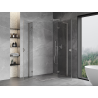 Mexen Mist-H L Duo cabine de douche pivotante droite 105 x 120 cm, transparent, nickel brossé - 8A5L-105L-120P-97-00