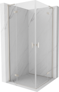 Mexen Mist-H L Duo cabine de douche pivotante 120 x 120 cm, transparent, nickel brossé - 8A5L-120L-120P-97-00