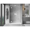 Mexen Mist-H porte de douche pivotante gauche 125 cm, transparente, blanche - 8A5-125-001-20-00-L