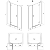 Mexen Mist-H porte de douche pivotante gauche 130 cm, transparente, blanche - 8A5-130-001-20-00-L