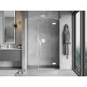 Mexen Mist-H porte de douche pivotante droite 130 cm, transparente, blanche - 8A5-130-001-20-00-P