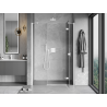 Mexen Mist-H porte de douche battante droite 140 cm, transparente, blanche - 8A5-140-001-20-00-P