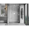 Mexen Mist-H porte de douche pivotante droite 150 cm, transparent, blanc - 8A5-150-001-20-00-P