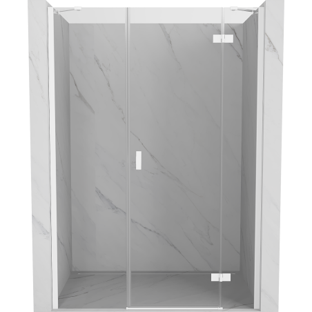 Mexen Mist-H porte de douche pivotante droite 155 cm, transparente, blanche - 8A5-155-001-20-00-P