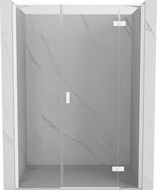 Mexen Mist-H porte de douche pivotante droite 155 cm, transparente, blanche - 8A5-155-001-20-00-P