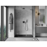 Mexen Mist-H porte de douche pivotante gauche 130 cm, transparent, gris canon brossé - 8A5-130-001-66-00-L