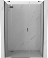 Mexen Mist-H porte de douche pivotante gauche 130 cm, transparent, gris canon brossé - 8A5-130-001-66-00-L