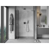 Mexen Mist-H porte de douche pivotante gauche 135 cm, transparent, gris canon brossé - 8A5-135-001-66-00-L