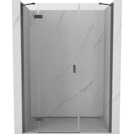Mexen Mist-H portes de douche pivotantes gauches 140 cm, transparent, gris canon brossé - 8A5-140-001-66-00-L