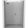 Mexen Mist-H portes de douche pivotantes gauches 140 cm, transparent, gris canon brossé - 8A5-140-001-66-00-L