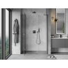 Mexen Mist-H porte de douche pivotante gauche 155 cm, transparent, gris canon brossé - 8A5-155-001-66-00-L