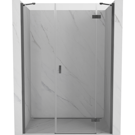 Mexen Mist-H porte de douche pivotante droite 135 cm, transparent, gris canon brossé - 8A5-135-001-66-00-P