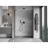 Mexen Mist-H porte de douche pivotante droite 140 cm, transparente, gris canon brossé - 8A5-140-001-66-00-P