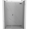 Mexen Mist-H porte de douche pivotante droite 145 cm, transparente, gris fusil brossé - 8A5-145-001-66-00-P