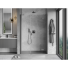 Mexen Mist-H porte de douche pivotante droite 155 cm, transparent, gris canon brossé - 8A5-155-001-66-00-P