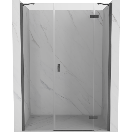 Mexen Mist-H porte de douche pivotante droite 155 cm, transparent, gris canon brossé - 8A5-155-001-66-00-P