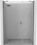 Mexen Mist-H porte de douche pivotante gauche 120 cm, transparent, métal canon - 8A5-120-001-95-00-L