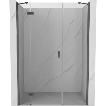 Mexen Mist-H porte de douche pivotante gauche 140 cm, transparent, métal canon - 8A5-140-001-95-00-L
