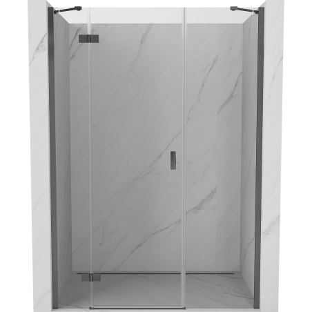Mexen Mist-H porte de douche pivotante gauche 150 cm, transparent, métal canon - 8A5-150-001-95-00-L