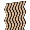 Mexen Lam-SF 02 lames murales acoustiques 280 x 30 cm, feutre 9 mm, placage technique, Chêne blanchi - S106-280-02-040