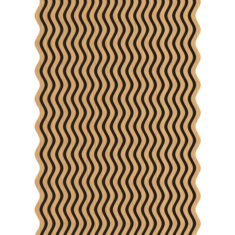 Mexen Lam-SF 02 lamelles murales acoustiques 280 x 30 cm, feutre 9 mm, placage technique, Chêne Classique - S106-280-02-041