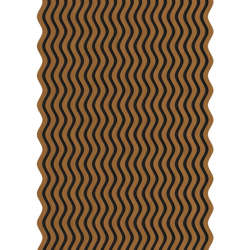 Mexen Lam-SF 02 lames murales acoustiques 280 x 30 cm, feutre 9 mm, placage technique, Chêne Naturel - S106-280-02-042