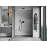 Mexen Mist-H porte de douche pivotante droite 135 cm, transparente, métal gun - 8A5-135-001-95-00-P