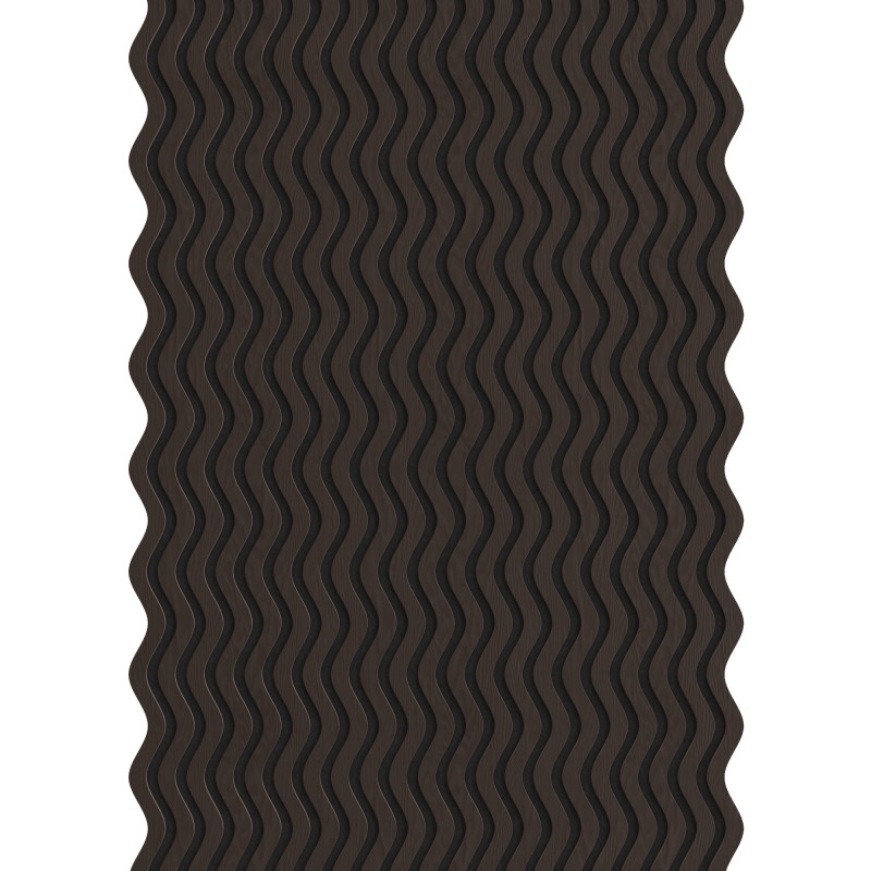Mexen Lam-SF 02 lames murales acoustiques 280 x 30 cm, feutre 9 mm, placage technique, Chêne Noir - S106-280-02-046