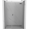 Mexen Mist-H porte de douche pivotante droite 140 cm, transparente, métal canon - 8A5-140-001-95-00-P