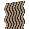 Mexen Lam-SF 02 Lames murales acoustiques 280 x 30 cm, feutre 9 mm, placage technique, Noyer Clair - S106-280-02-047