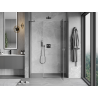Mexen Mist-H porte de douche pivotante droite 155 cm, transparent, métal gun - 8A5-155-001-95-00-P