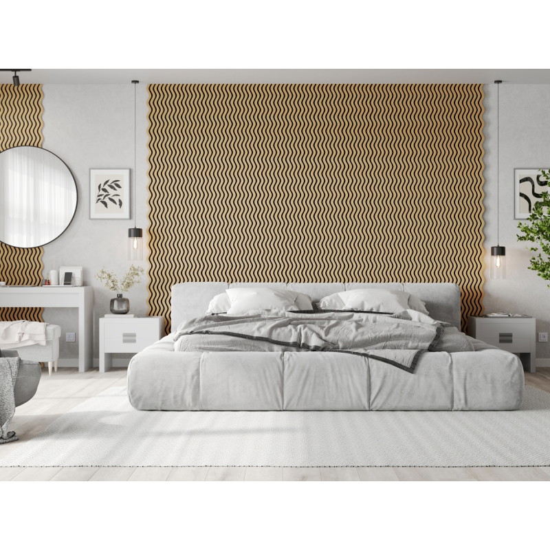 Mexen Lam-SF 02 lamelles murales acoustiques 280 x 30 cm, feutre 9 mm, placage technique, Chêne Classique - S106-280-02-041