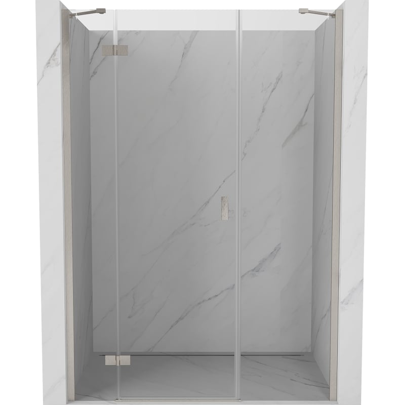 Mexen Mist-H porte de douche pivotante gauche 145 cm, transparent, nickel brossé - 8A5-145-001-97-00-L