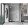 Mexen Mist-H porte de douche pivotante gauche 150 cm, transparent, nickel brossé - 8A5-150-001-97-00-L