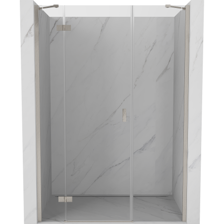 Mexen Mist-H porte de douche pivotante gauche 150 cm, transparent, nickel brossé - 8A5-150-001-97-00-L