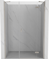 Mexen Mist-H porte de douche pivotante droite 125 cm, transparent, nickel brossé - 8A5-125-001-97-00-P