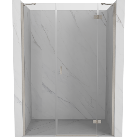 Mexen Mist-H porte de douche pivotante droite 130 cm, transparent, nickel brossé - 8A5-130-001-97-00-P