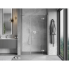 Mexen Mist-H porte de douche pivotante droite 150 cm, transparent, nickel brossé - 8A5-150-001-97-00-P