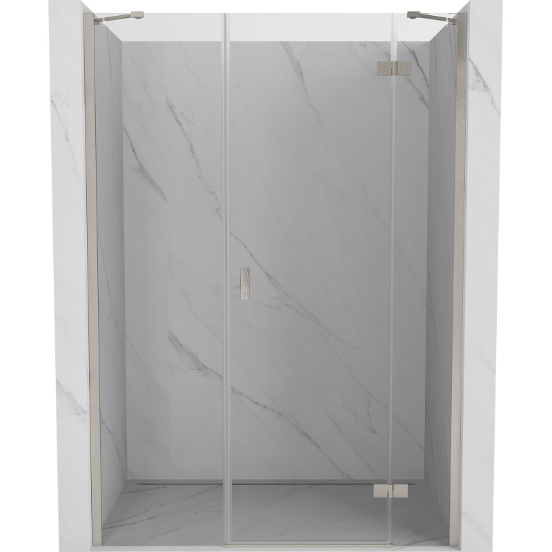 Mexen Mist-H porte de douche pivotante droite 150 cm, transparent, nickel brossé - 8A5-150-001-97-00-P