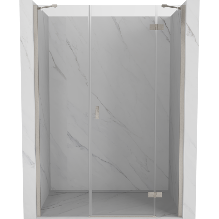 Mexen Mist-H porte de douche pivotante droite 150 cm, transparent, nickel brossé - 8A5-150-001-97-00-P