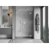Mexen Mist-H porte de douche battante droite 155 cm, transparente, nickel brossé - 8A5-155-001-97-00-P