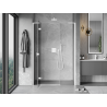 Mexen Mist-H L porte de douche pivotante gauche 120 cm, transparente, blanche - 8A5L-120-001-20-00-L