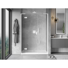 Mexen Mist-H L porte de douche pivotante gauche 130 cm, transparent, blanc - 8A5L-130-001-20-00-L